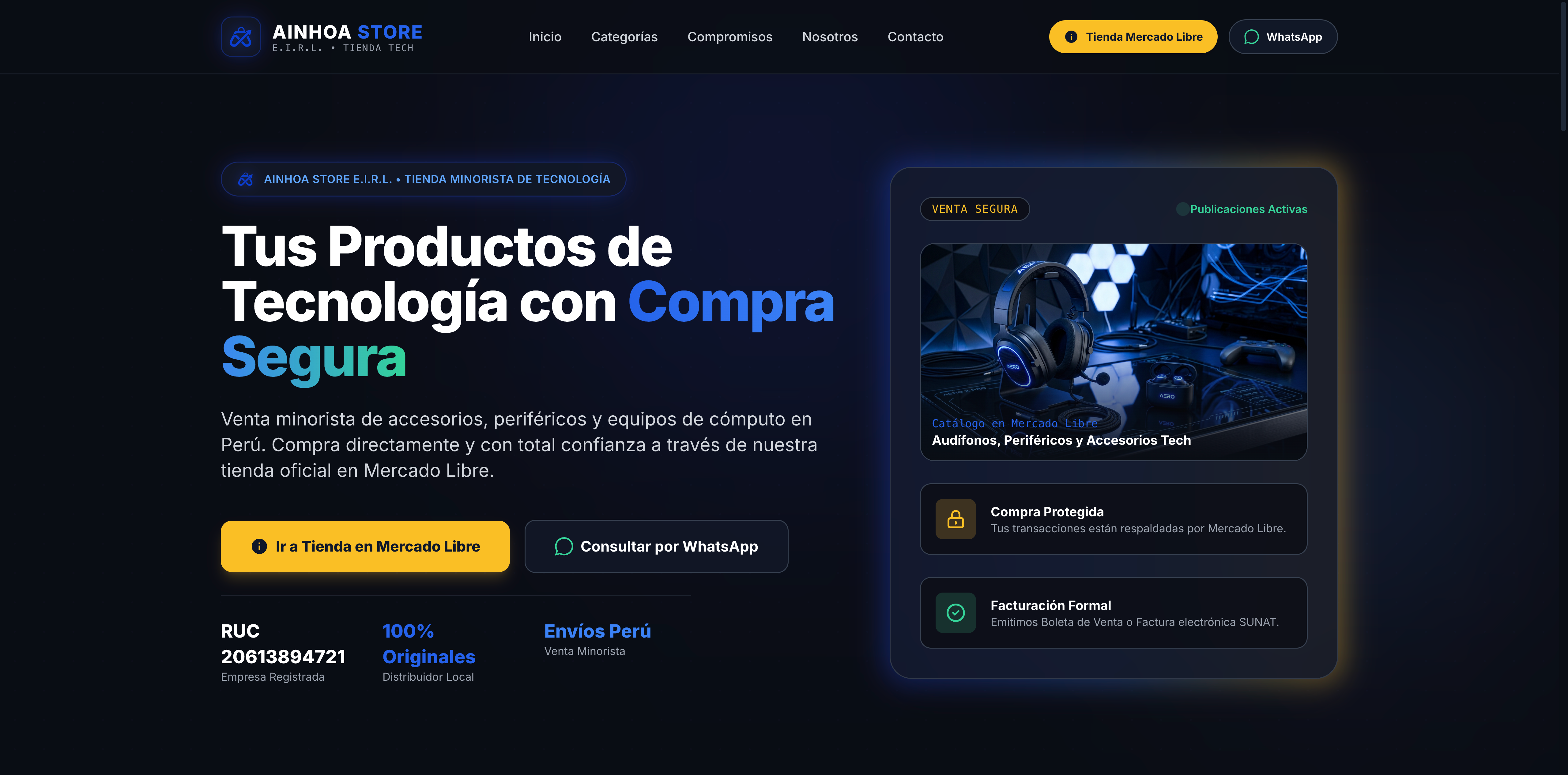 Ainhoa Store - Corporate Showcase & Distribution Platform